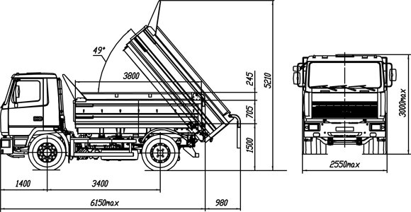 XE TẢI BEN 2 CHÂN – MAZ 5550B2